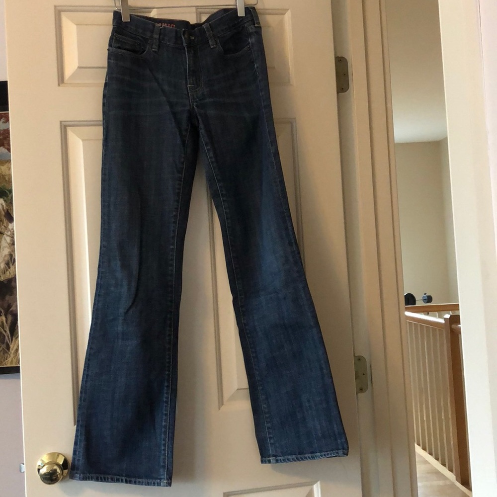 J crew hipslung jeans.